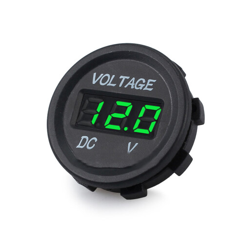 Voltmètre Digital Noir Protection Inverse 6-30V