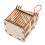Durable Wooden Cage Simple Design For Storage Brown 1pc 7