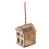 Durable Wooden Cage Simple Design For Storage Brown 1pc 8