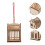 Durable Wooden Cage Simple Design For Storage Brown 1pc 4