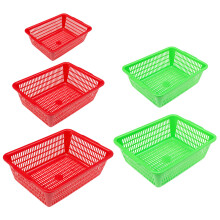 5Pcs Plastic Storage Basket For Home Goods And Food