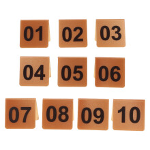 Tent Numbers Signs Flash Gold 10set 2.36x2.24x1.97in