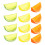 12Pcs Artificial Lemon Blocks Realistic Fruit Ornament 5