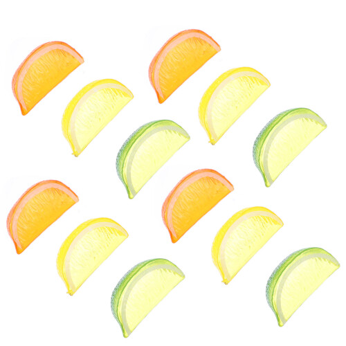 12Pcs Artificial Lemon Blocks Realistic Fruit Ornament 2