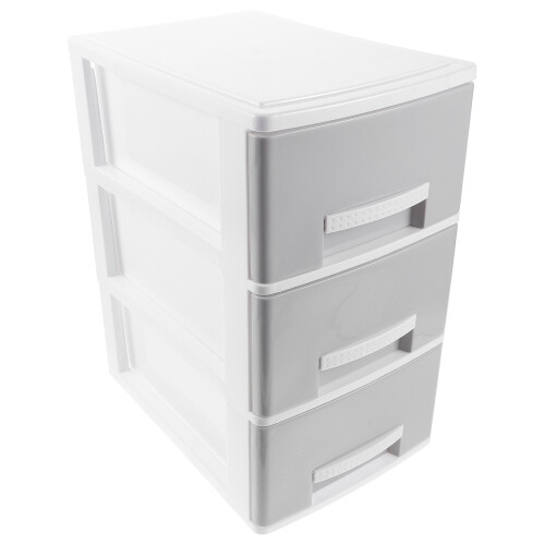 Storage Drawers Plastic Storage Drawer Box Grey 1set