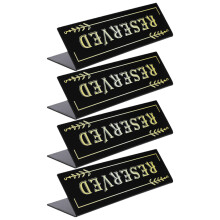 4pcs Reserved Signs Acrylic Reserved Signs Tent Type Restaurants Signs