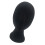 1Pc Smooth Black Wig Head Mold with Holder for Display and Training 4