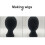 1Pc Smooth Black Wig Head Mold with Holder for Display and Training 9