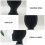 1Pc Smooth Black Wig Head Mold with Holder for Display and Training 10