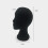 1Pc Smooth Black Wig Head Mold with Holder for Display and Training 7
