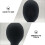 1Pc Smooth Black Wig Head Mold with Holder for Display and Training 8