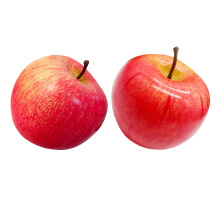 2Pcs Red Foam Artificial Apples Fake Fruit Models Photo Props Decor