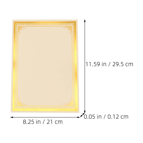 12 Sheets Decorative Inner Paper Certificate Page 1