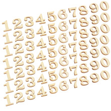100 Pcs Wooden Numbers For Crafts Small Mini Child 2.00x1.80x0.50cm