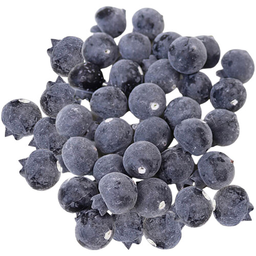100Pcs Blue Lifelike Foam Blueberries Artificial Fruit Decorations