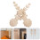 Flower Pattern Wood Carved Applique Wood 2pcs 11