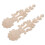 Flower Pattern Wood Carved Applique Wood 2pcs 1