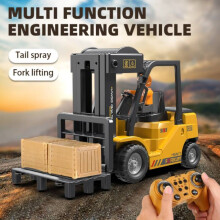 Control Remote Alloy Fork Lift Truck Crane Toy Lift Spray Simulated Design Sound