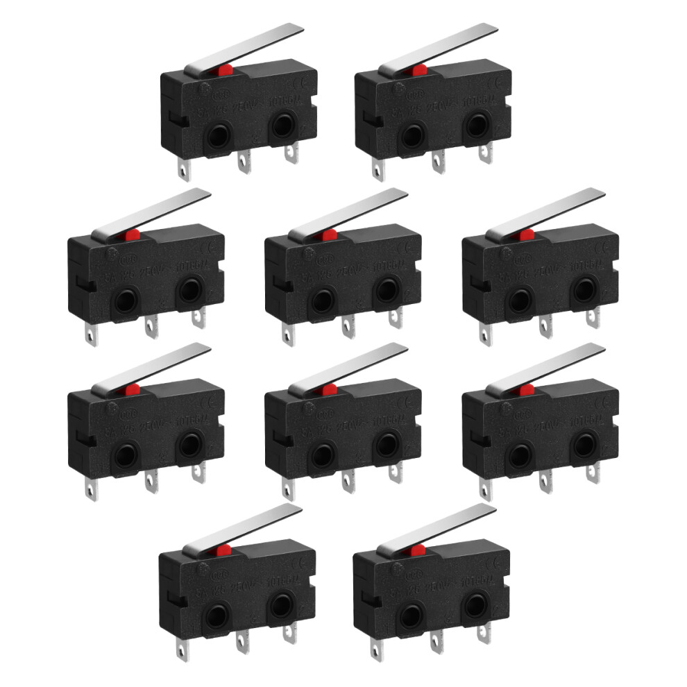 10Pcs Micro Switch 5A125v Premium Micro Switch Experiments Electronics 3163702805278