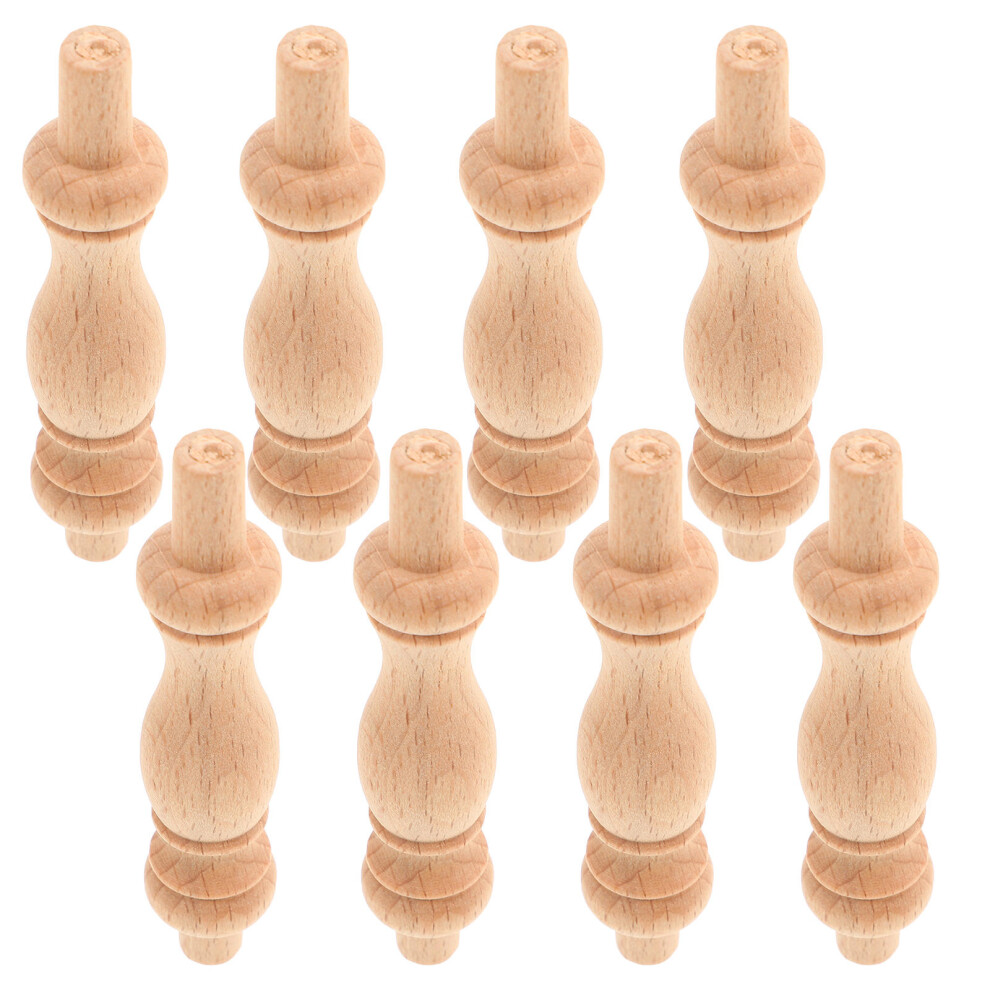 10Pcs Wooden Balusters For Staircase .34X0.71x0.71in 3163702830492