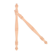 2 Pcs Solid Wood Column Small Corridor Bridge Stair Balusters Indoor