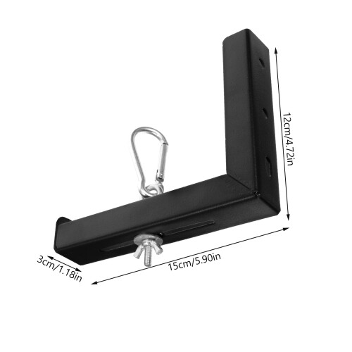 Projector Hanging Mount L Shaped Black Iron 2pcs 1