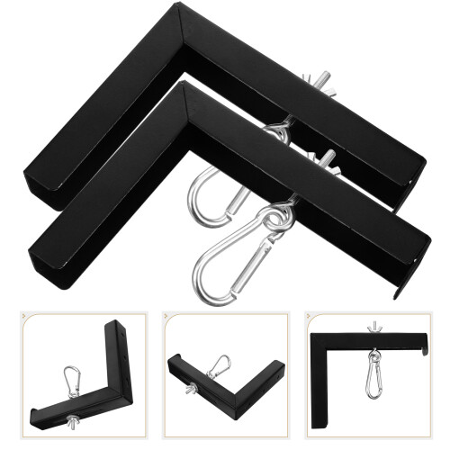 Projector Hanging Mount L Shaped Black Iron 2pcs 2
