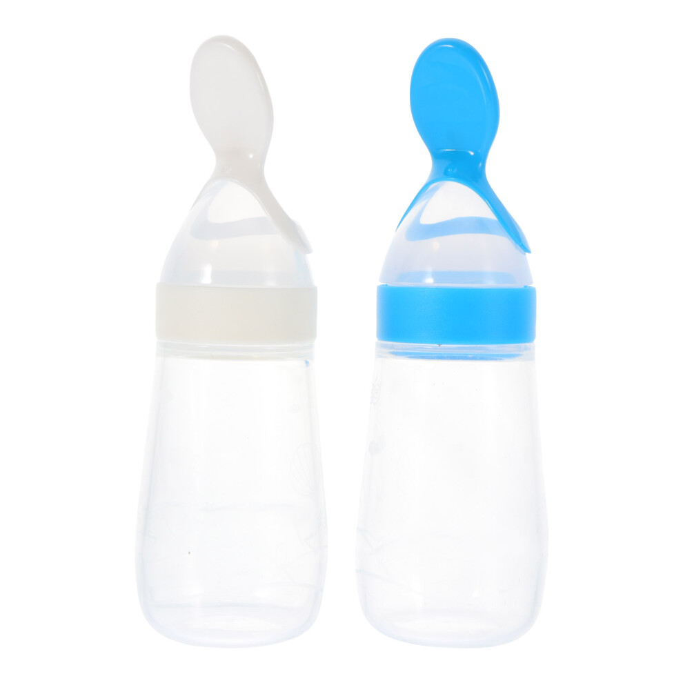 Baby Food Bottles Silicone Improve Hand-Eye Coordination 2pcs-image-OPC-PK8K5SF-NEW