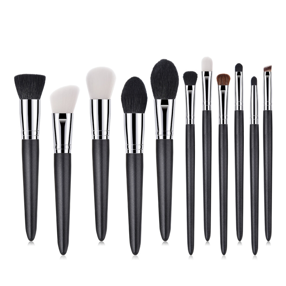 Inoomp Black Mlins 11 Pcs Makeup Brush Set Suit Suits For Women Miss Women's