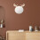 Wood Wall Mirror Nordic Style Bear Shape Ivory 1 Set 5