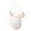 Wood Wall Mirror Nordic Style Bear Shape Ivory 1 Set 11