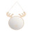 Wood Wall Mirror Nordic Style Bear Shape Ivory 1 Set 9