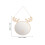Wood Wall Mirror Nordic Style Bear Shape Ivory 1 Set 2