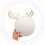 Wood Wall Mirror Nordic Style Bear Shape Ivory 1 Set 8