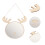 Wood Wall Mirror Nordic Style Bear Shape Ivory 1 Set 10