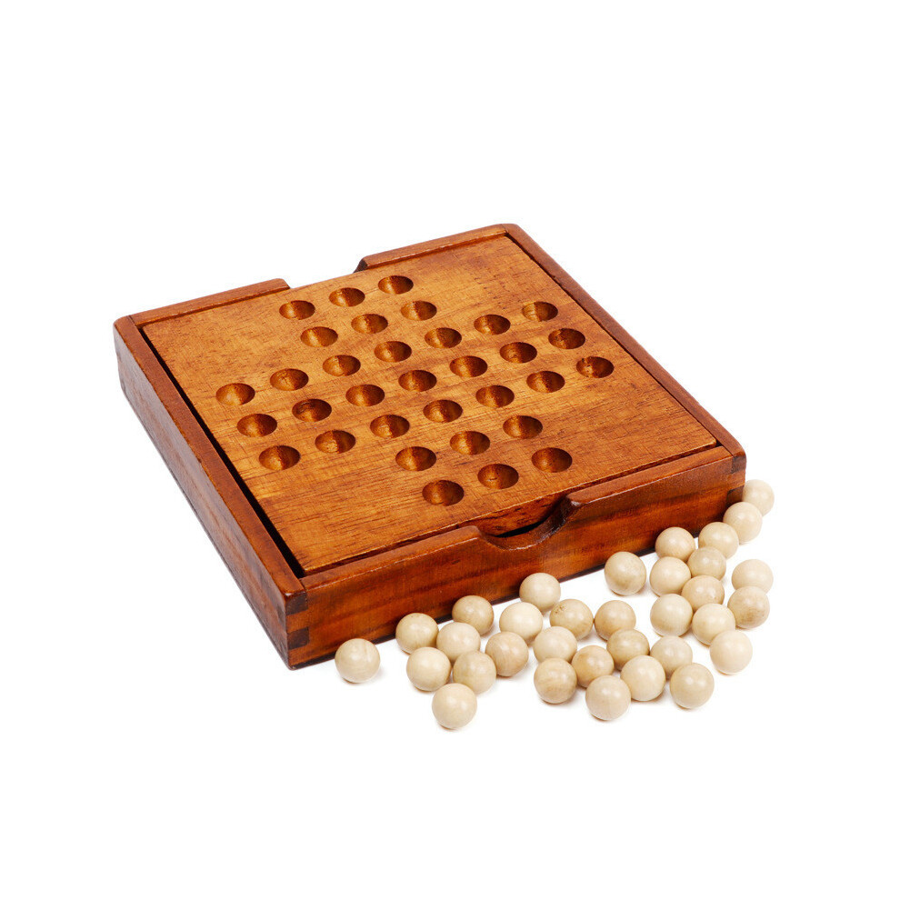 Wooden Board Solitaire Cognitive Chess Educational Strategy Intellectual Games-image-OPC-PK8K69N-NEW