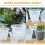 Slotted Cup Hydroponic Nursery Pots White Plastic 1pcs 11