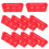 10 Pcs Daily Use Plastic Basket Storage Boxes Rectangular Red 9