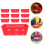 10 Pcs Daily Use Plastic Basket Storage Boxes Rectangular Red 4