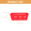 10 Pcs Daily Use Plastic Basket Storage Boxes Rectangular Red 11