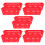10 Pcs Daily Use Plastic Basket Storage Boxes Rectangular Red 8