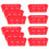 10 Pcs Daily Use Plastic Basket Storage Boxes Rectangular Red 6