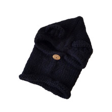 Knitted Hat Scarf Winter Knitted Hat Black 1set