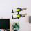 Wall Mounted Wrought Iron Storage Rack Black Iron 1pcs 5