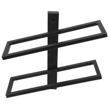 Wall Mounted Wrought Iron Storage Rack Black Iron 1pcs