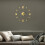 3d Frameless Design Wall Clock Acrylic Gold 1pcs For Home 4