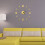 3d Frameless Design Wall Clock Acrylic Gold 1pcs For Home 6
