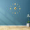 3d Frameless Design Wall Clock Acrylic Gold 1pcs For Home 10