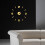 3d Frameless Design Wall Clock Acrylic Gold 1pcs For Home 9