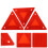 Reflective Warning Triangle Sign Red Plastic 10pack 10